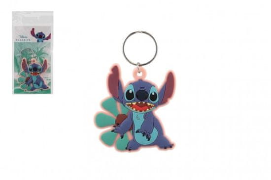 Disney Lilo & Stitch gumijast obesek za ključe 6 cm s cvetjem