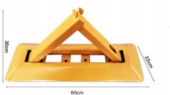 Korbi Zložena parkirna blokada iz jekla z ključavnico, zapora 60 x 20 cm