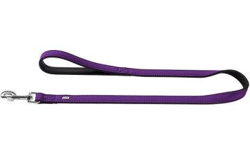 Hunter Usnjeni povodec Softie, vijolična/črna 1,5 x 110 cm