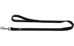 Hunter Usnjeni povodec Softie, črn 1,5 x 110 cm