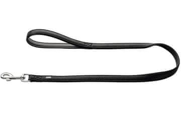 Hunter Usnjeni povodec Vega, črn 1,5 x 110 cm