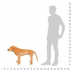 Vidaxl Stoječi plišasti pes labradorec svetlo rjav XXL