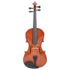 Vidaxl Violina komplet z lokom in naslonom za brado naravna 4/4