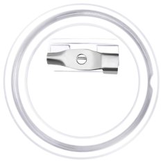 Vidaxl Gumbi za značke s priponkami 100 kompletov akril 25 mm