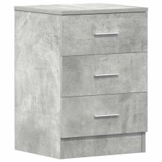 Vidaxl Nočne omarice 2 kosa betonsko sive 38x35x56 cm iverna plošča