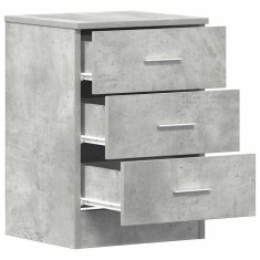 Vidaxl Nočne omarice 2 kosa betonsko sive 38x35x56 cm iverna plošča