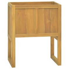 Vidaxl Kopalniška omarica 60x40x75 cm trdna tikovina