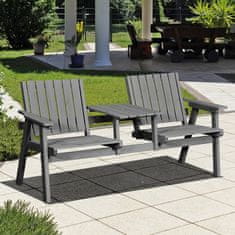Aga Vrtna klop s klopjo 152x70x83 cm Siva