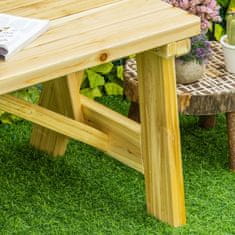 Aga Lesena vrtna klop 116x56x80 cm Naravna