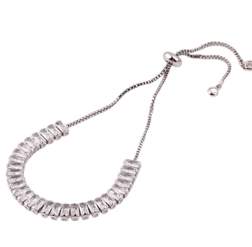 Flor de Cristal Zapestnica s kristali Eliana silver clear - Zapestnica s kristali