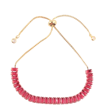 Flor de Cristal Nakit z kristali Eliana zlata rdeča - Nakit z kristali