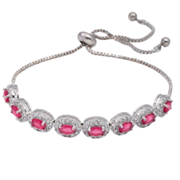 Flor de Cristal Naramna z kristali Verónica roza - Naramna z kristali