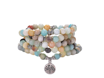 Flor de Cristal Naramak + Ogrlica Drevo življenja svetla 2 v 1