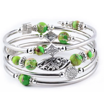 Flor de Cristal Wrap Zapestnica Esperanza Chromdiopsid