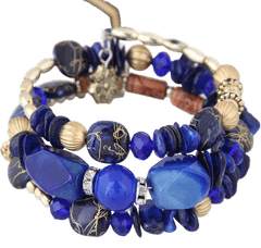 Flor de Cristal Etno zapestnica - Lazuli - Zapestnica z biseri