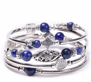 Flor de Cristal Wrap Naramnica Esperanza Ahat modra