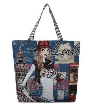 Flor de Cristal Platnena torba čez ramo Dekle iz Londona