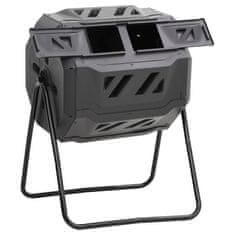Vidaxl Vrtni kompostnik črn 73x64x95 cm 160 L