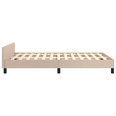 Vidaxl Posteljni okvir z vzglavjem brez vzmetnice kapučino 120x200 cm