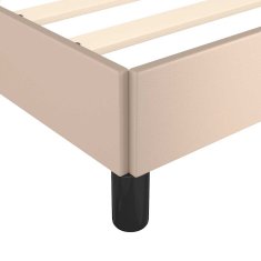 Vidaxl Posteljni okvir z vzglavjem brez vzmetnice kapučino 120x200 cm