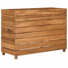 Vidaxl Visoka greda 100x40x72 cm reciklirana tikovina in jeklo