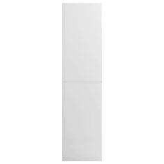 Vidaxl Garderobna omara visok sijaj bela 100x50x200 cm iverna plošča