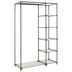 Vidaxl Zložljiva garderobna omara 2 kosa blago 110x45x175 cm krem