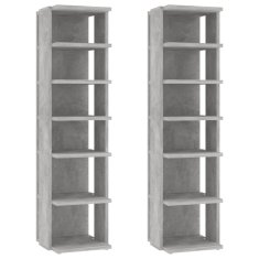 Vidaxl Omarica za čevlje 2 kosa betonsko siva 27,5x27x102 cm