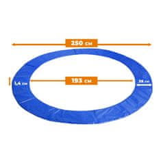Aga Pokrivalo za vzmeti za trampolin 250 cm Modro
