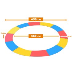 Aga Pokrivalo za vzmeti za trampolin 430 cm Trikolora