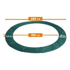 Aga Pokrivalo za vzmeti za trampolin 250 cm Temno zeleno