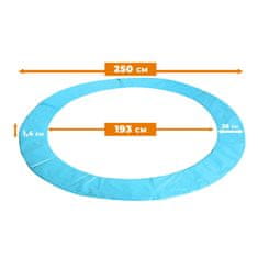 Aga Pokrivalo za vzmeti na trampolinu SPORT EXCLUSIVE 250 cm Svetlo modra