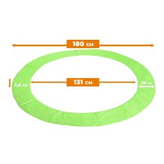 Aga Pokrivalo za vzmeti za trampolin SPORT EXCLUSIVE 180 cm Svetlo zelena