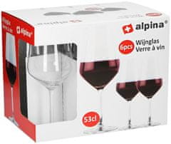 Alpina Kozarci za rdeče vino komplet 6 kosov 53 cl ED-286429