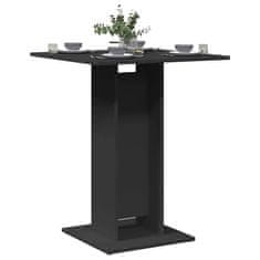 Vidaxl Bistro mizica črna 60x60x75 cm iverna plošča