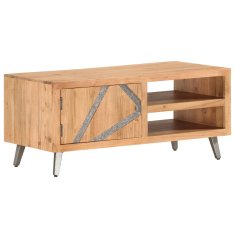 Vidaxl Klubska mizica 90x45x40 cm iz trdnega akacijevega lesa