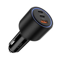 Tech-protect CC04 avto polnilec USB / 2x USB-C 175W PD, črna