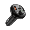 CC06 Bluetooth FM Transmitter avto polnilec 2x USB / USB-C 72W, črna