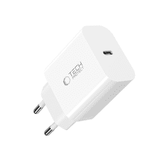 Tech-protect NC20W polnilnik USB-C PD 20W + kabel USB-C, bela