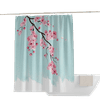 Zavesa za tuš kabine SAKURA 180x200 cm | Vodoodporna tekstilna kopalniška zavesa za prho + 12 plastičnih obročev
