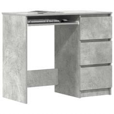 Vidaxl Pisalna miza betonsko siva 90x45x76 cm iverna plošča