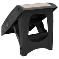 Vidaxl Zložljive stopnice za pse črne 62x40x49,5 cm