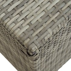 Vidaxl Vrtna škatla za shranjevanje poli ratan 200x50x60 cm siva