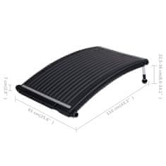 Vidaxl Zaobljen solarni grelni panel za bazen 2 kosa 110x65 cm