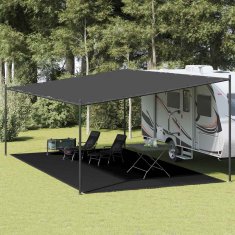 Vidaxl Preproga za šotor 400x800 cm črna HDPE