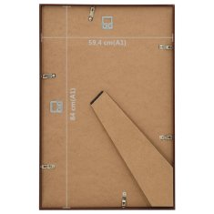 Vidaxl Foto okvirji 3 kosi stenski/namizni bronasti 59,4x84 cm MDF