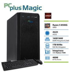 PCplus Magic namizni računalnik, R5-8500G, 16GB, SSD1TB, FreeDOS + miška in tipkovnica