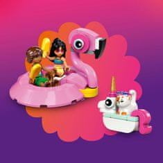 LEGO Friends 42658 Zabava na bazenu s samorogom in plamencem