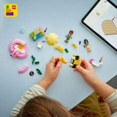 LEGO Friends 42658 Zabava na bazenu s samorogom in plamencem