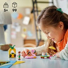 LEGO Friends 42658 Zabava na bazenu s samorogom in plamencem